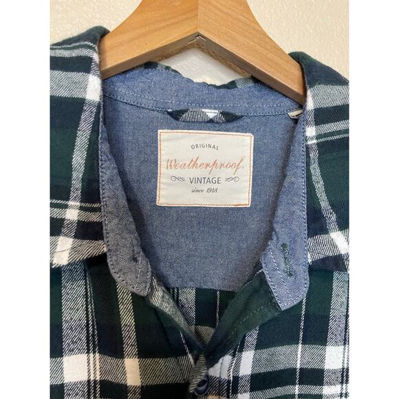 Weatherproof MensGreen Plaid Classic Cotton Cozy Long Sleeve Flannel Shirt XXL - Picture 11 of 11